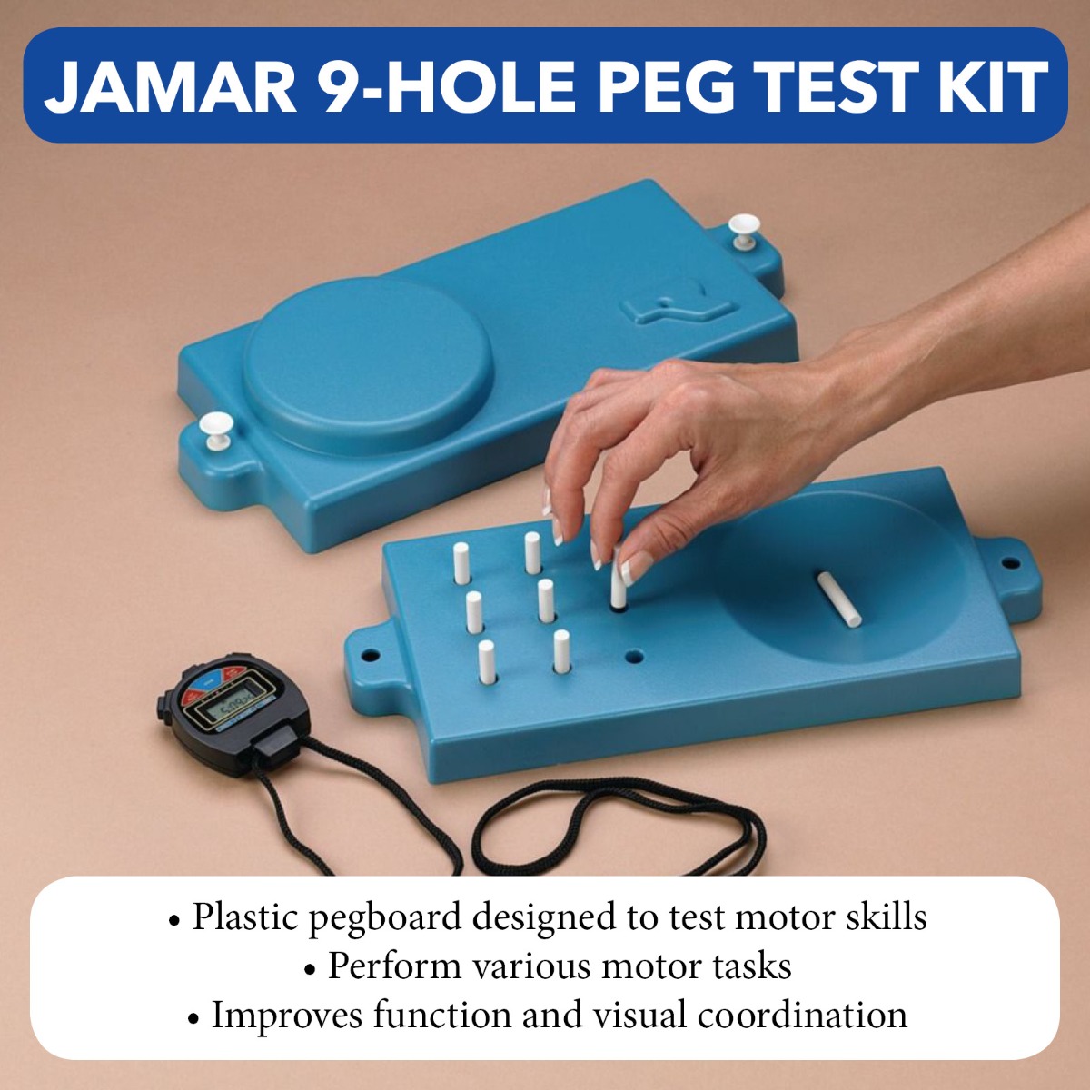 Jamar 9-Hole Peg Test Kit Product Image