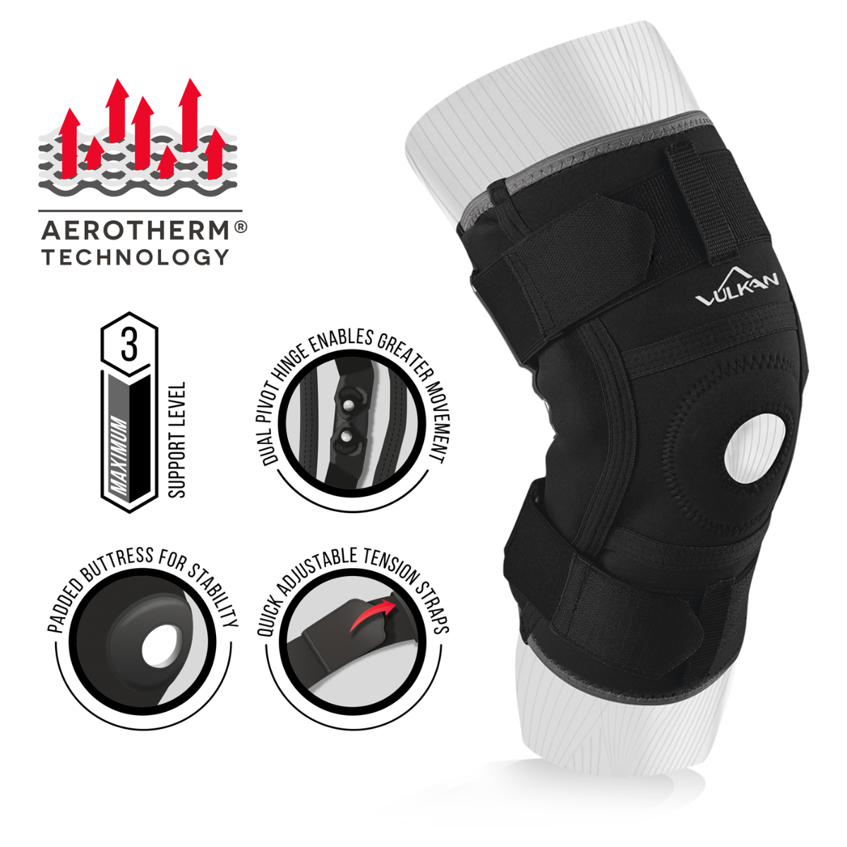 Vulkan Classic Stabilising Knee Support
