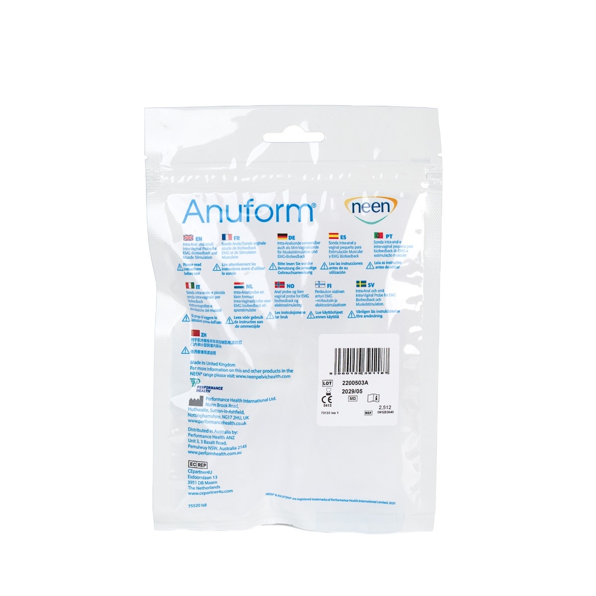 Anuform  Intra-Anal and Small Intra-Vaginal Probe - Product Package