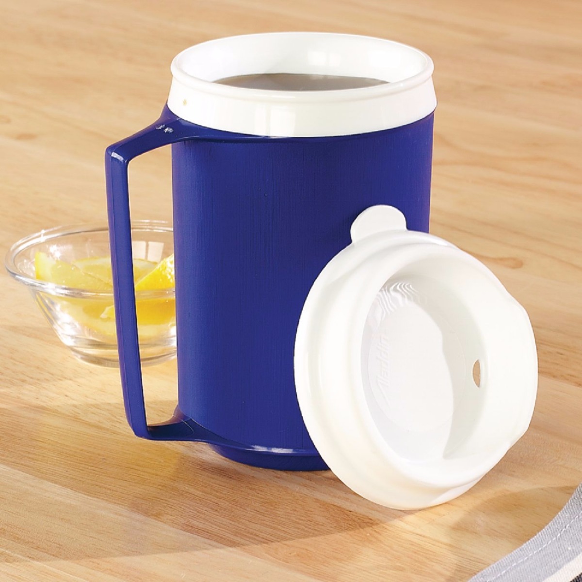 Insulated Mug with Lid - Tumbler Lid - Blue - 12 oz.
