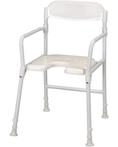 Days White Line Folding Shower Chair