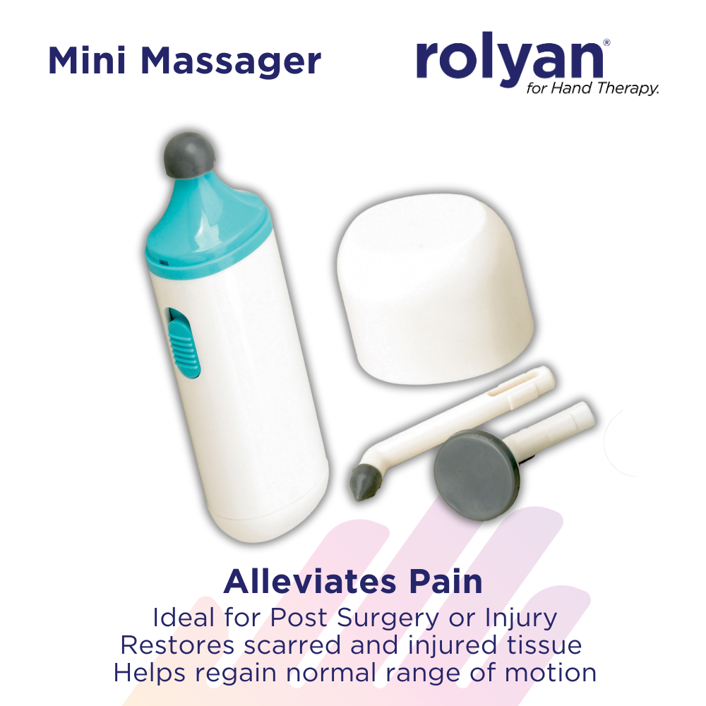 Rolyan Mini Massager with Battery - Convenient and Powerful Relaxation