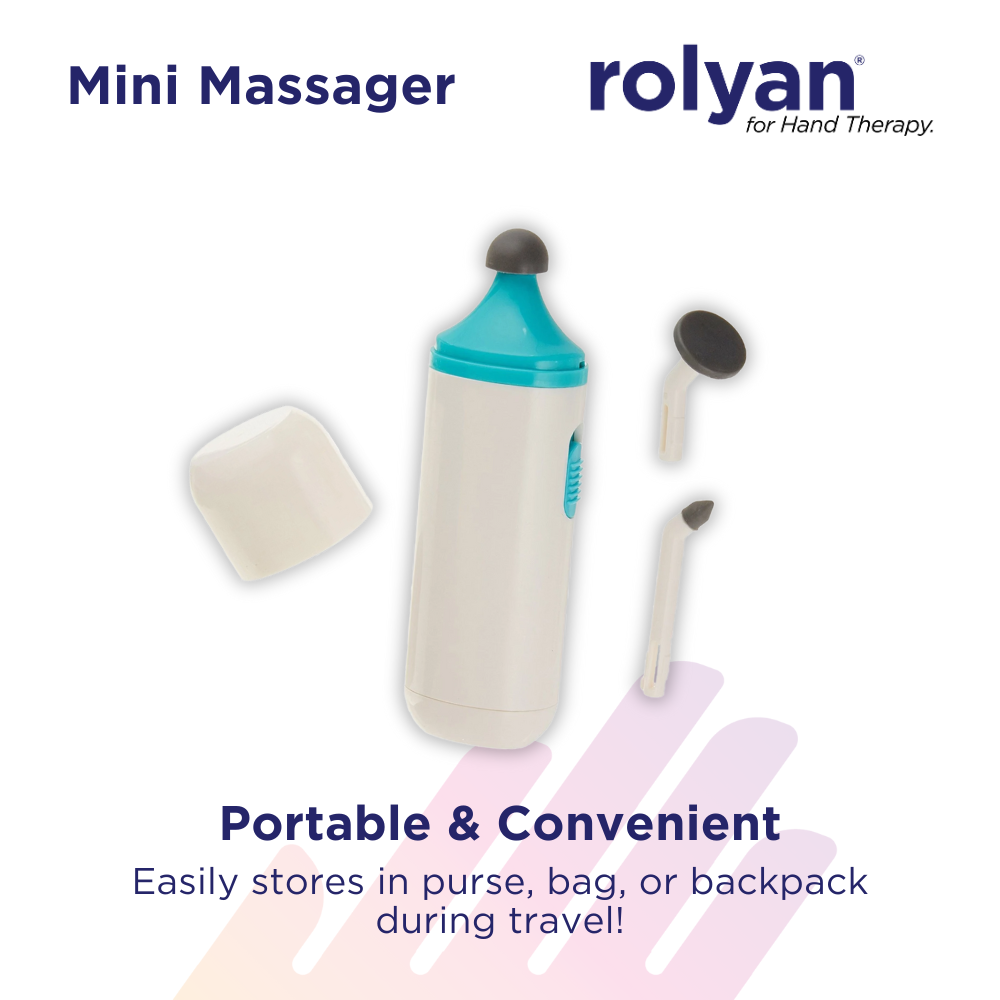 Rolyan Mini Massager with Battery - Convenient and Powerful Relaxation