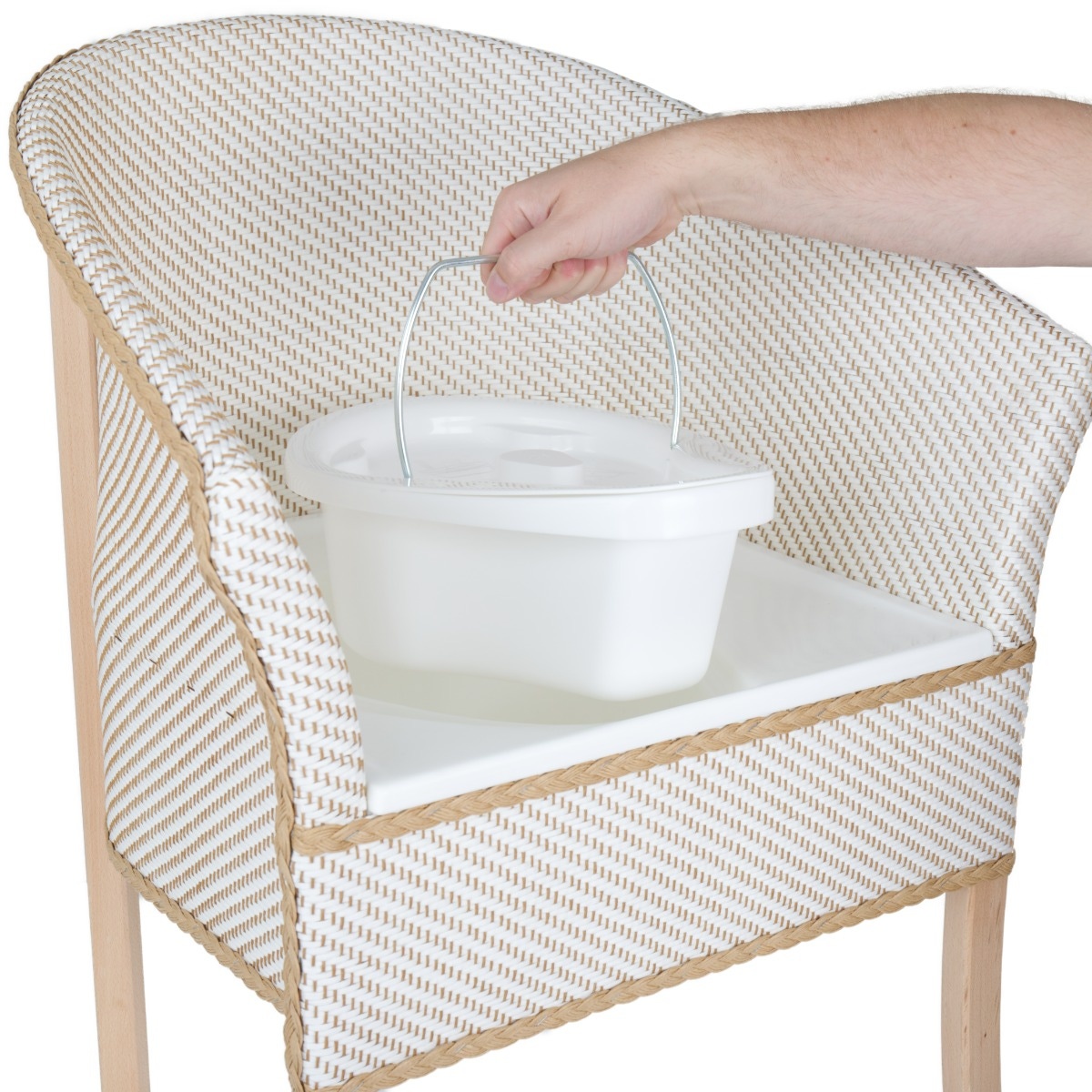 Derby Basketweave Commode Chair