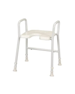 Days White Line Shower Stool with Arms
